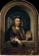 Gerard Dou self-portrait with a Palette USA oil painting artist